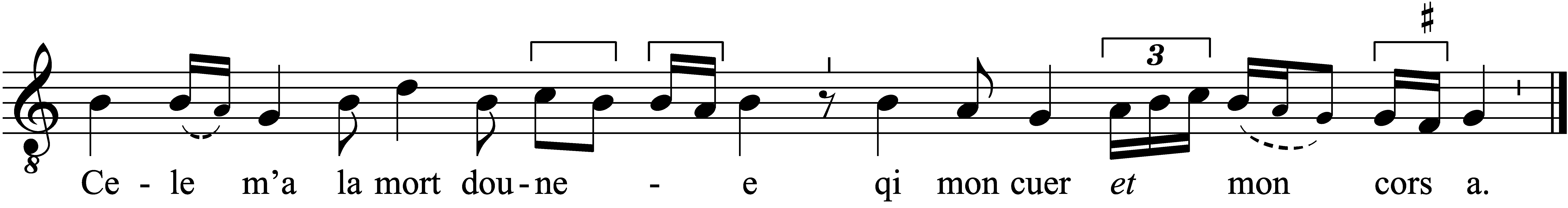 Refrain musical notation